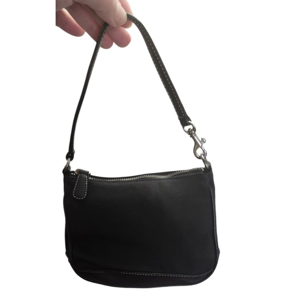 Vintage Coach black mini hand bag - rare circa late 1990's As Pictures - Picture 2 of 13